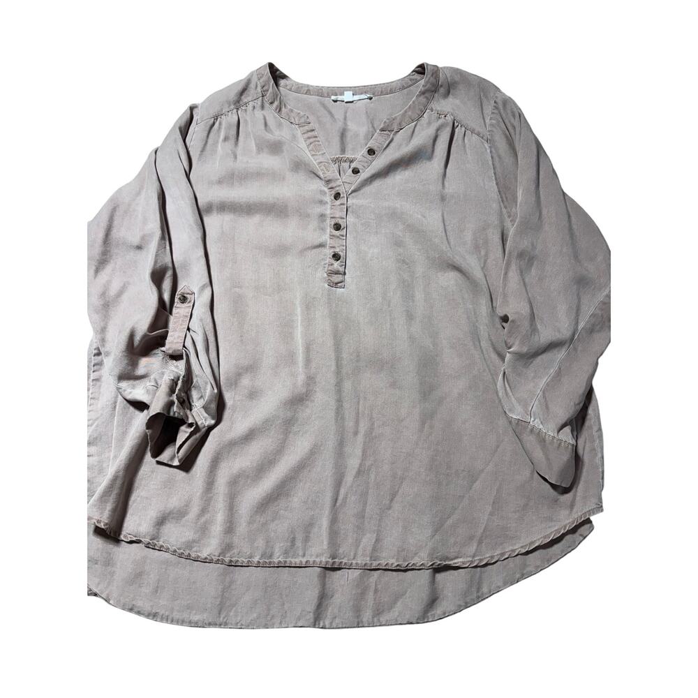 Jane + Delancey Womens 2X Pastel Pink Flowy Lightweight Blouse